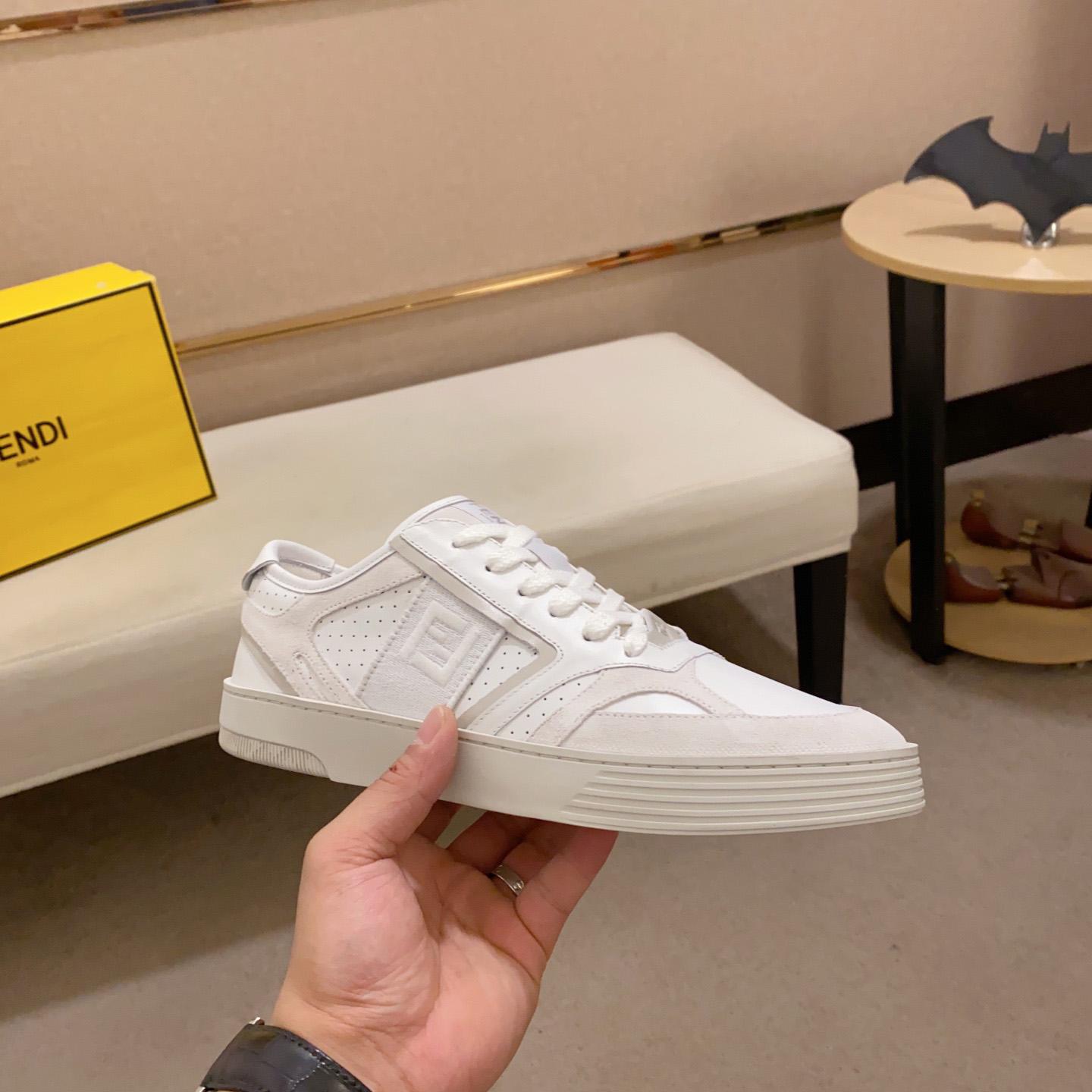 Fendi Step White Leather Low-tops Sneakers - PerfectKickZ