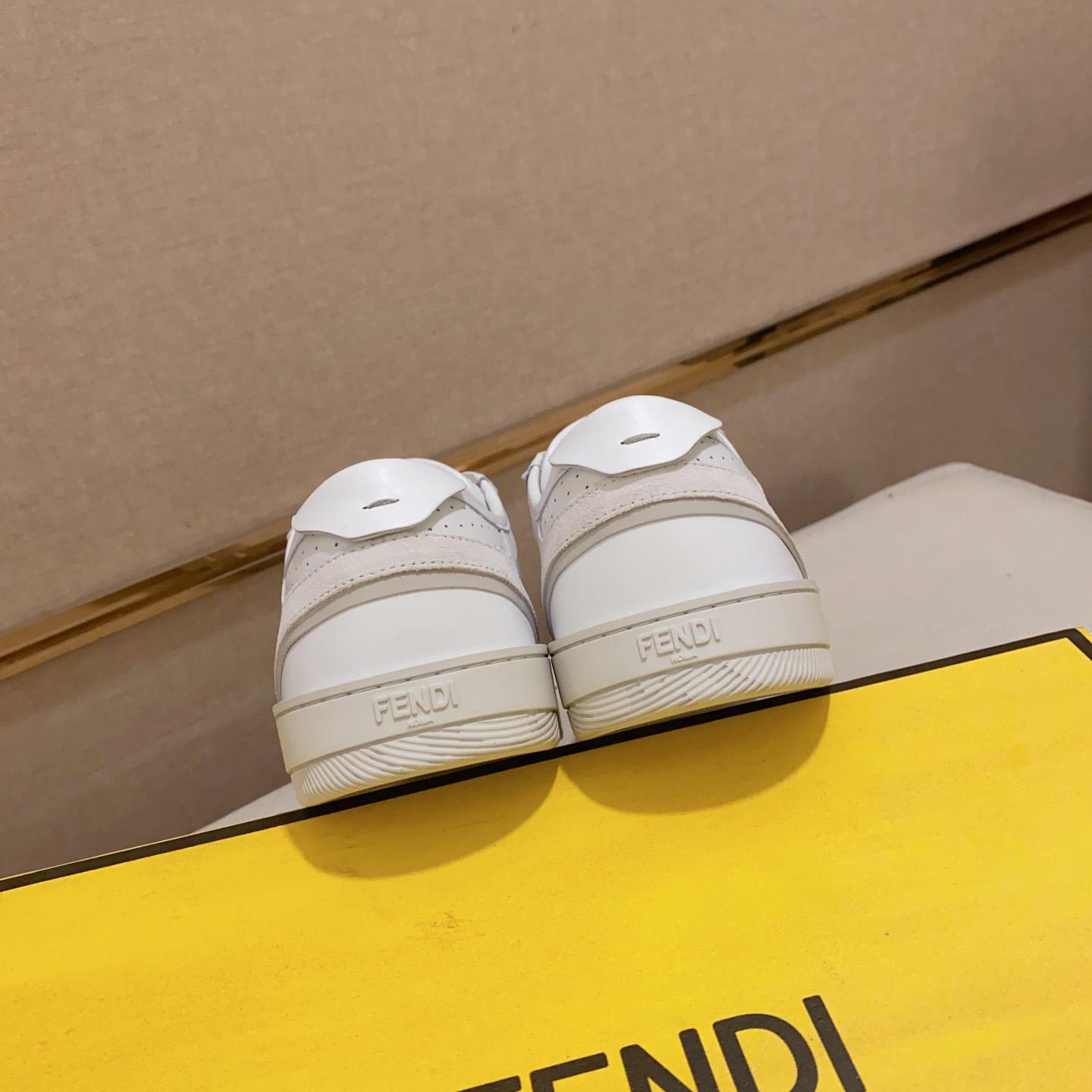 Fendi Step White Leather Low-tops Sneakers - PerfectKickZ