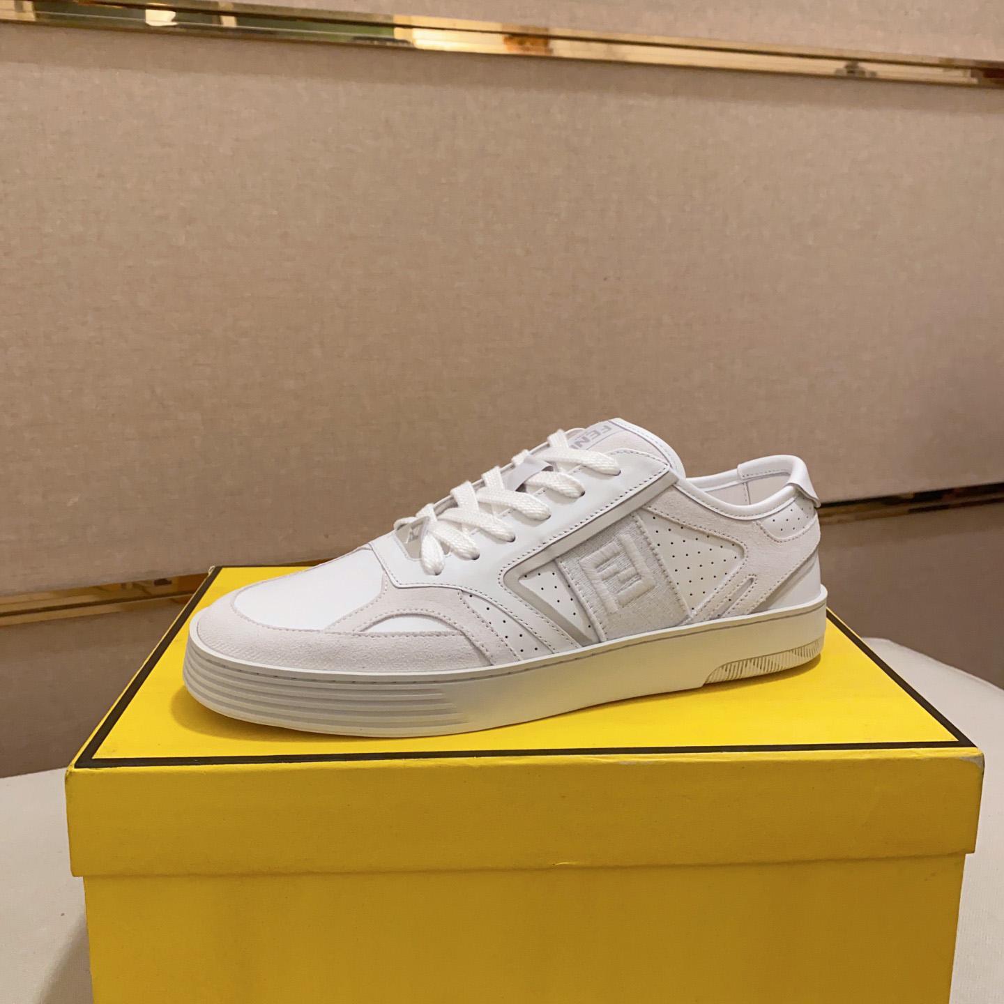 Fendi Step White Leather Low-tops Sneakers - PerfectKickZ