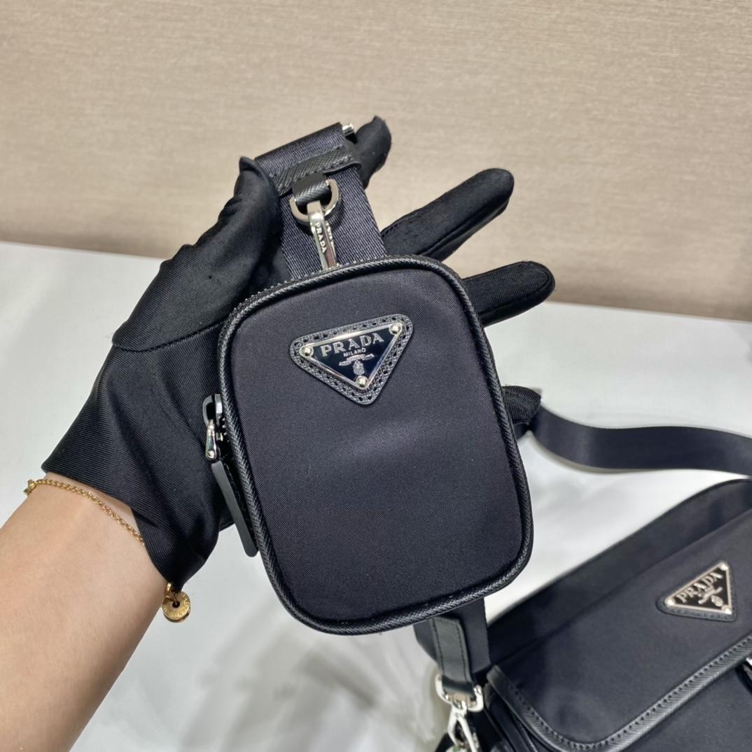 Prada Re-Nylon Saffiano Leather Shoulder Bag ( 22-16-5cm) - PerfectKickZ