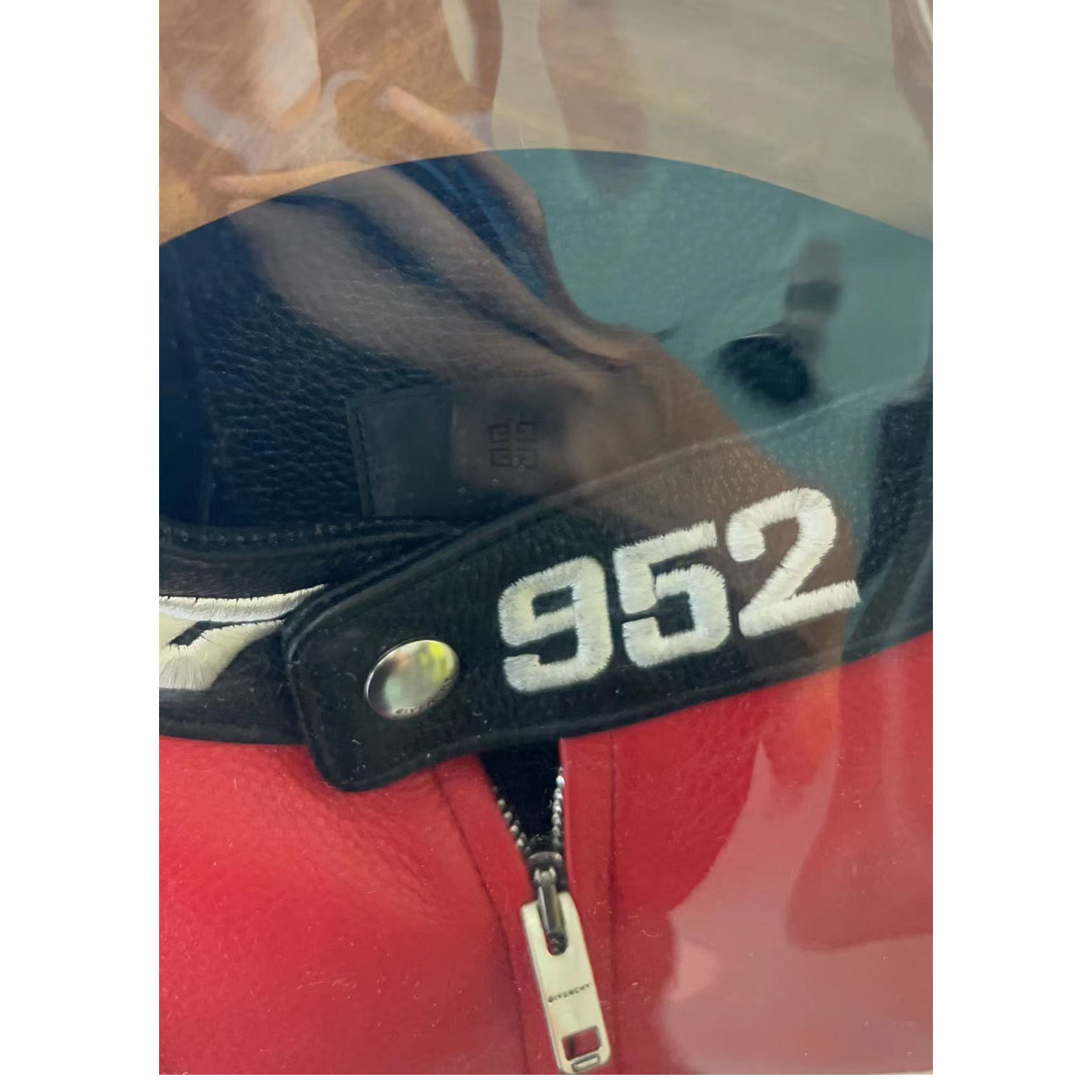 Givenchy Men's Red 4g Motif Biker Jacket - PerfectKickZ