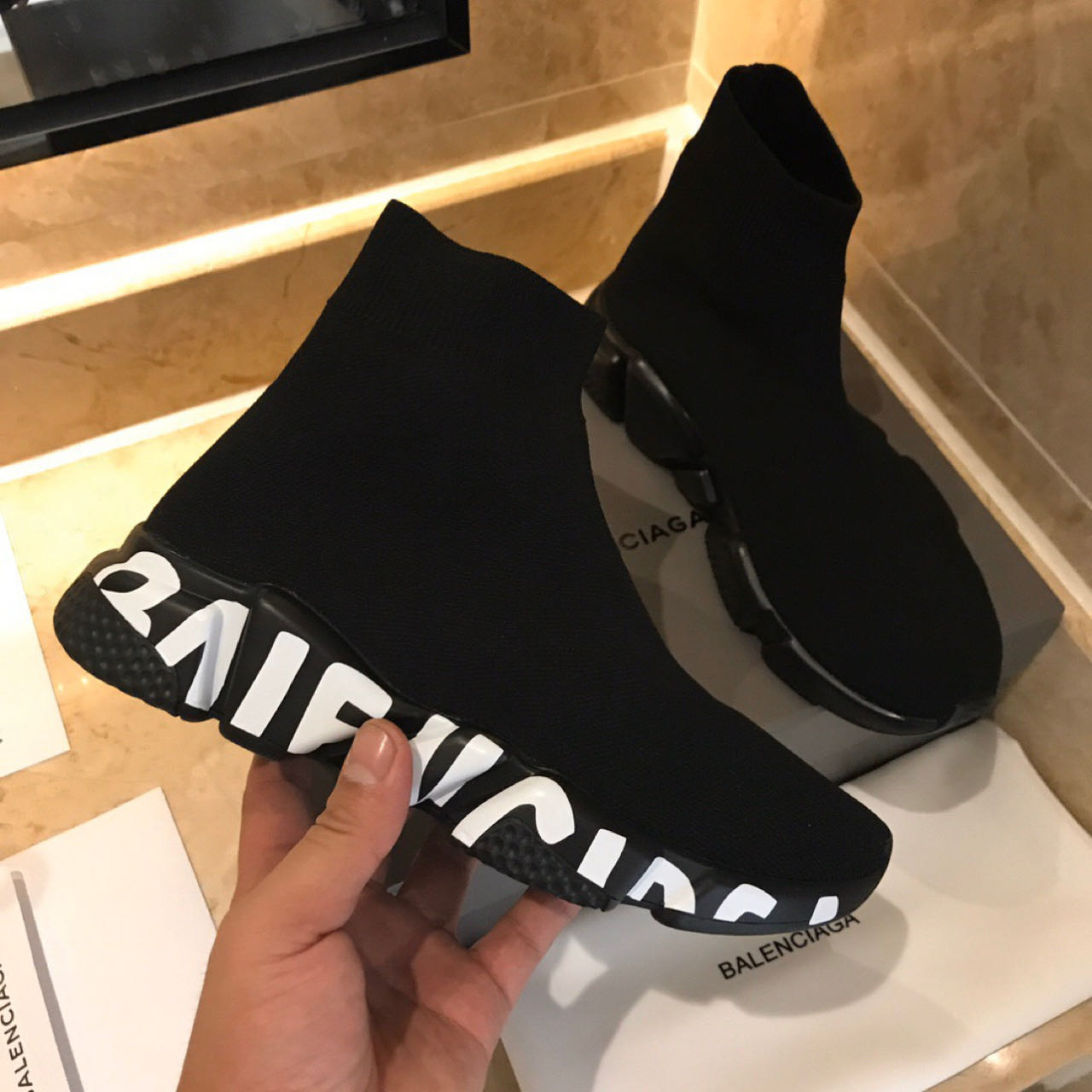 Balenciaga Speed Sneaker In Black  - PerfectKickZ
