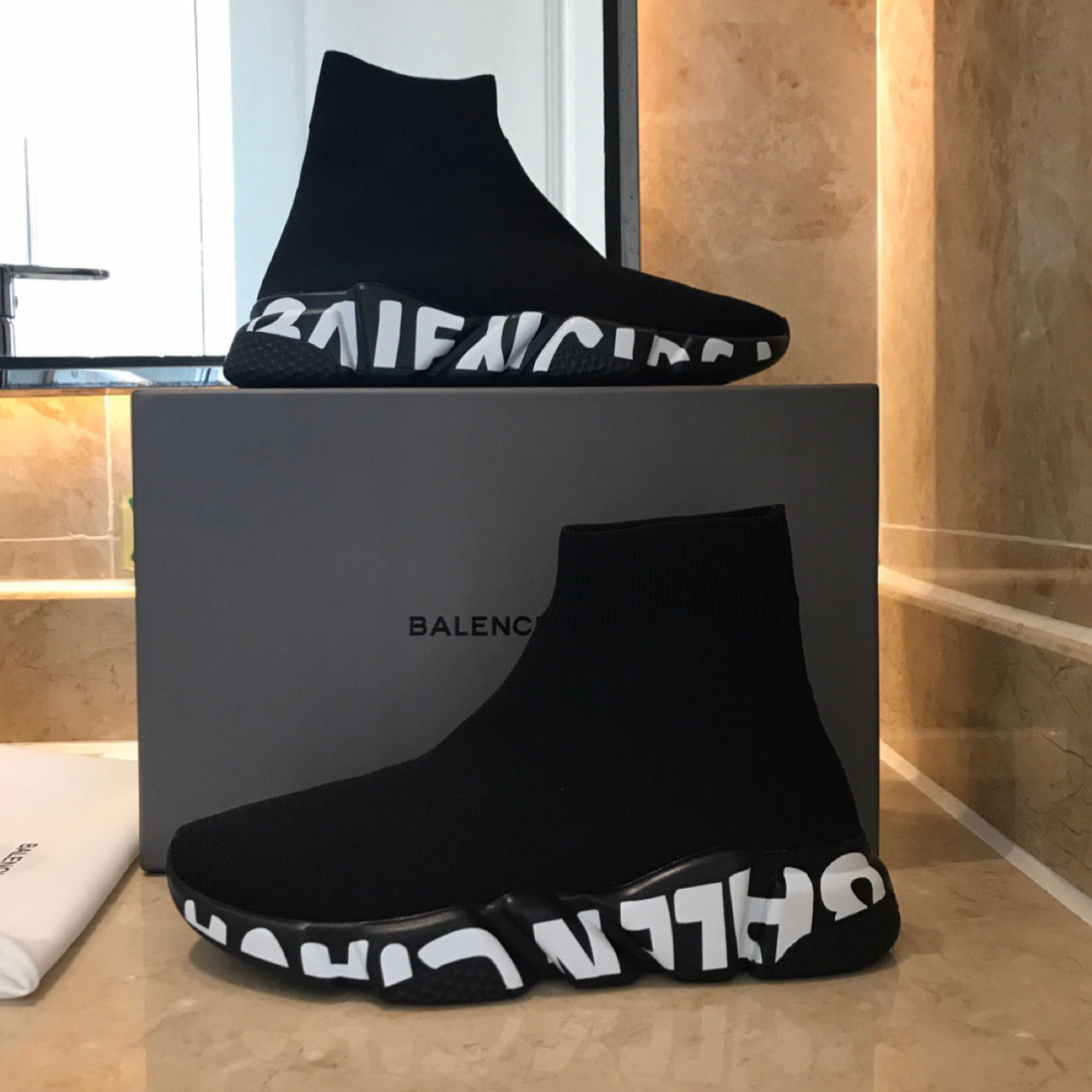 Balenciaga Speed Sneaker In Black  - PerfectKickZ