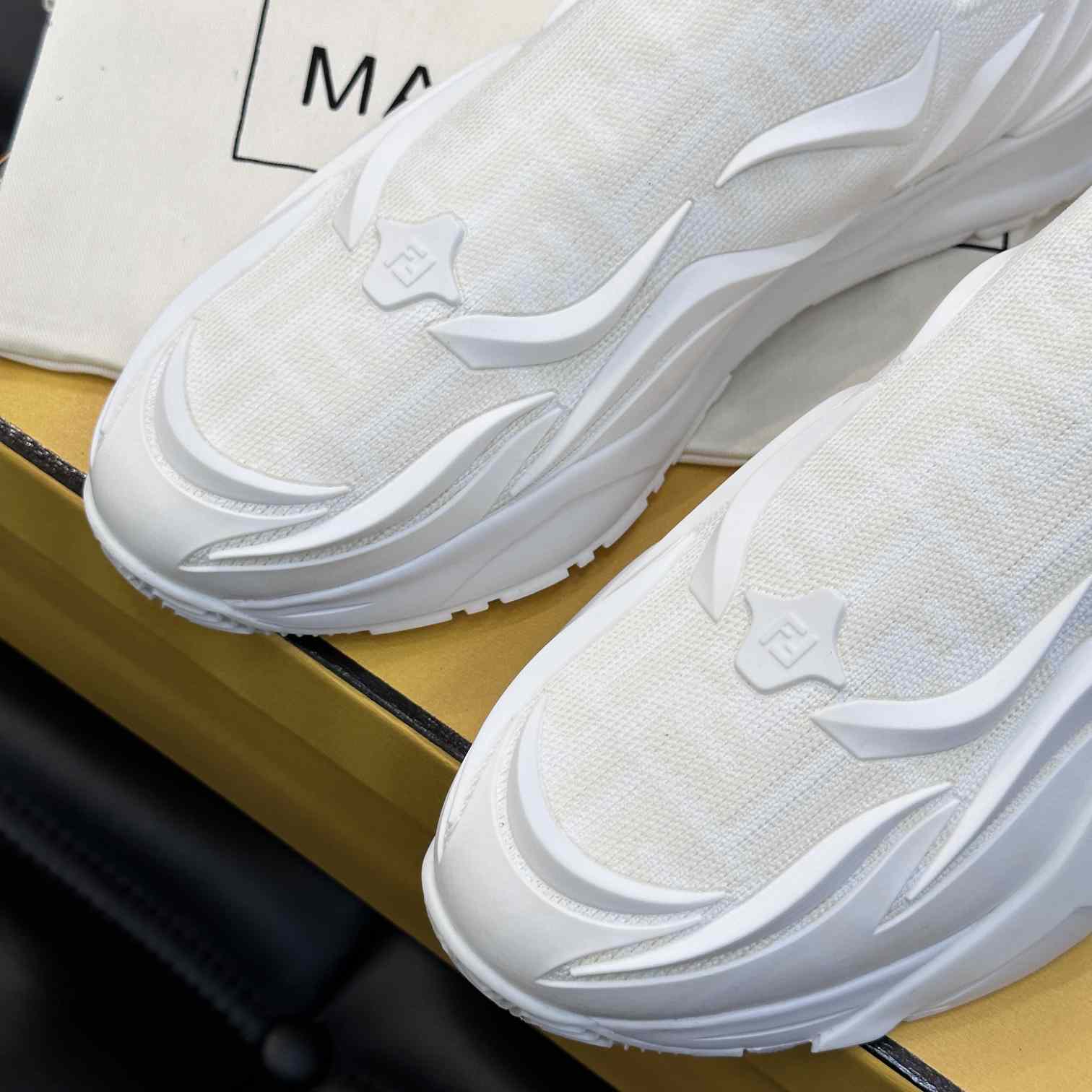 Fendi Flow White Mesh Running Sneakers - PerfectKickZ