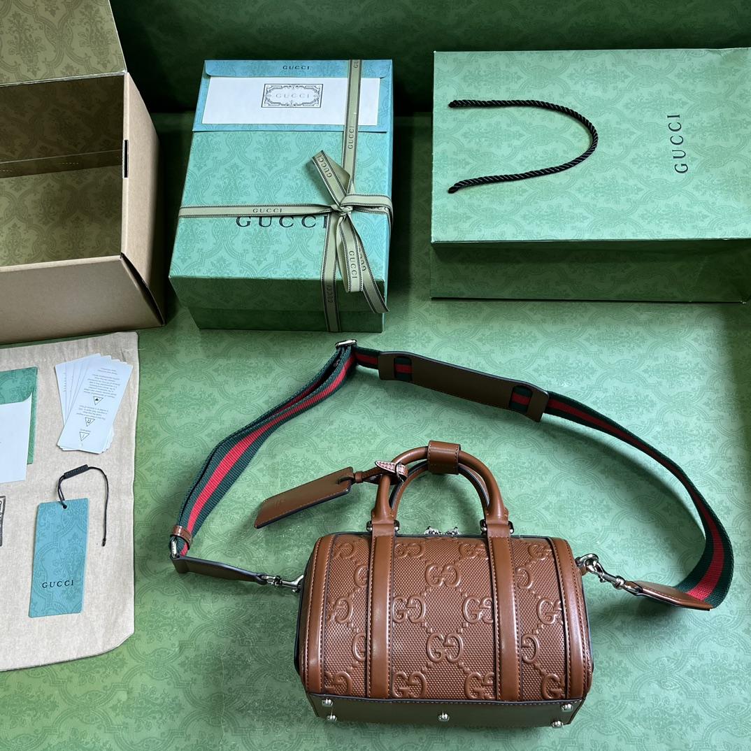 Gucci Jumbo GG Mini Duffle Bag (22-15-12.5cm) - PerfectKickZ