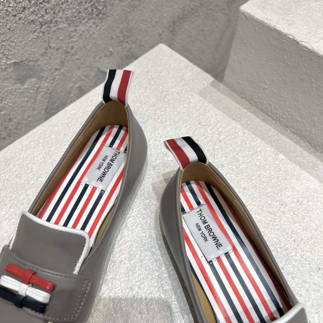 Thom Browne Bow-detail Flat Loafers - PerfectKickZ
