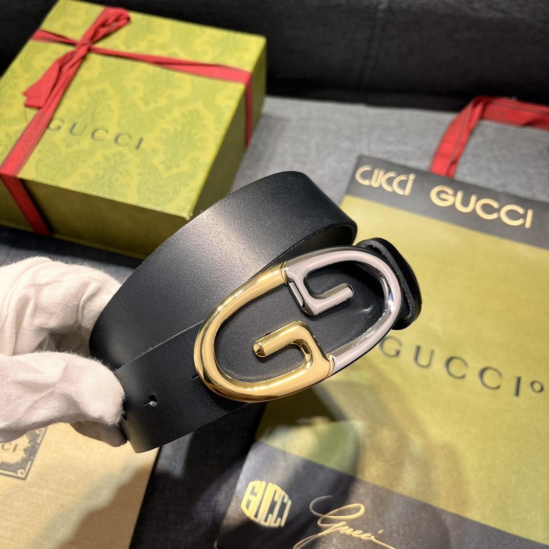 Gucci Belt With Two-toned Metal Buckle - PerfectKickZ