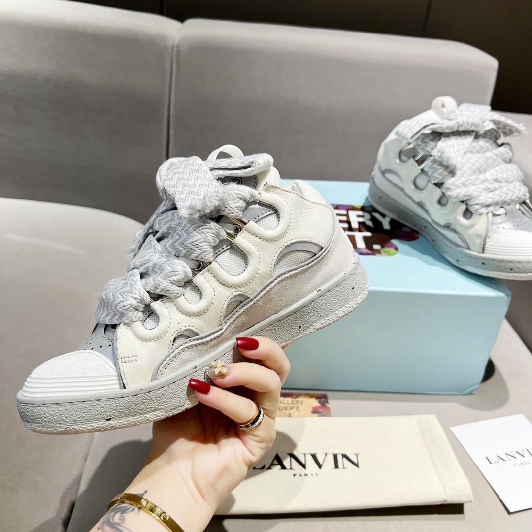 Lanvin Curb Leather Sneakers - PerfectKickZ