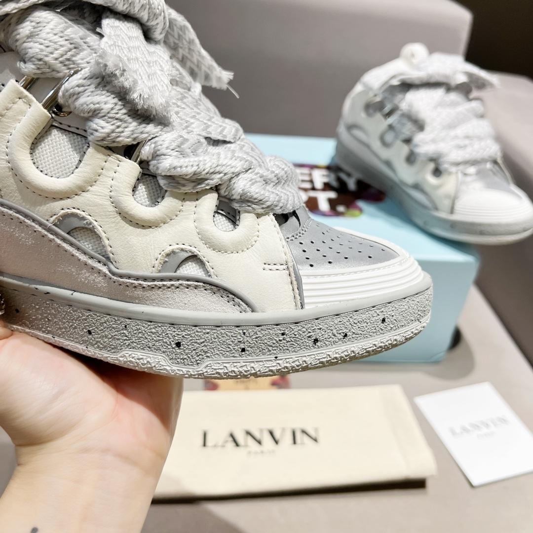 Lanvin Curb Leather Sneakers - PerfectKickZ