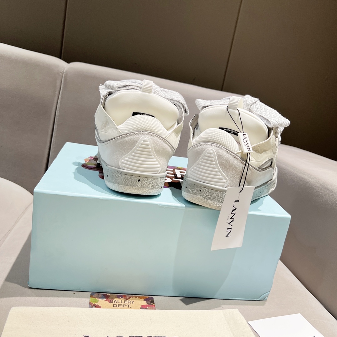 Lanvin Curb Leather Sneakers - PerfectKickZ