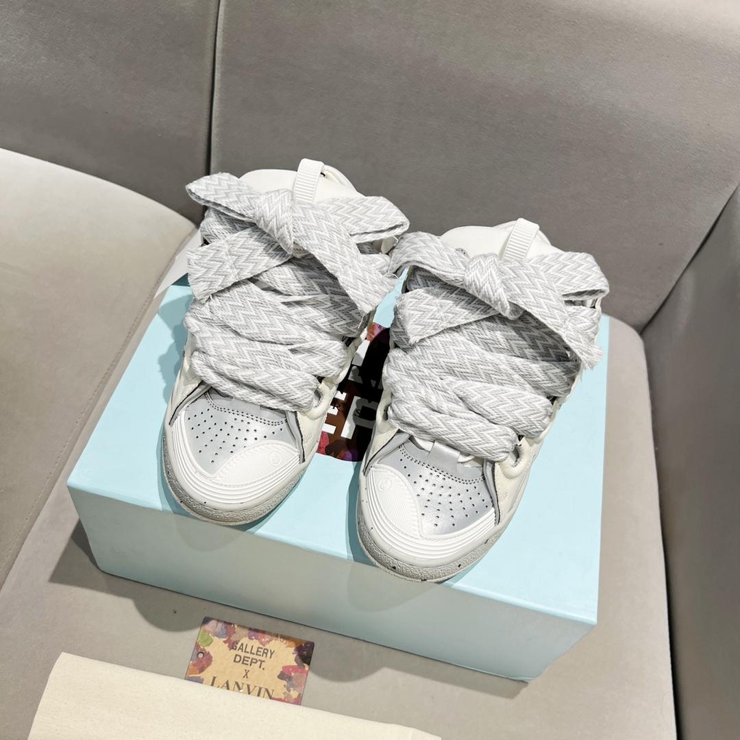Lanvin Curb Leather Sneakers - PerfectKickZ