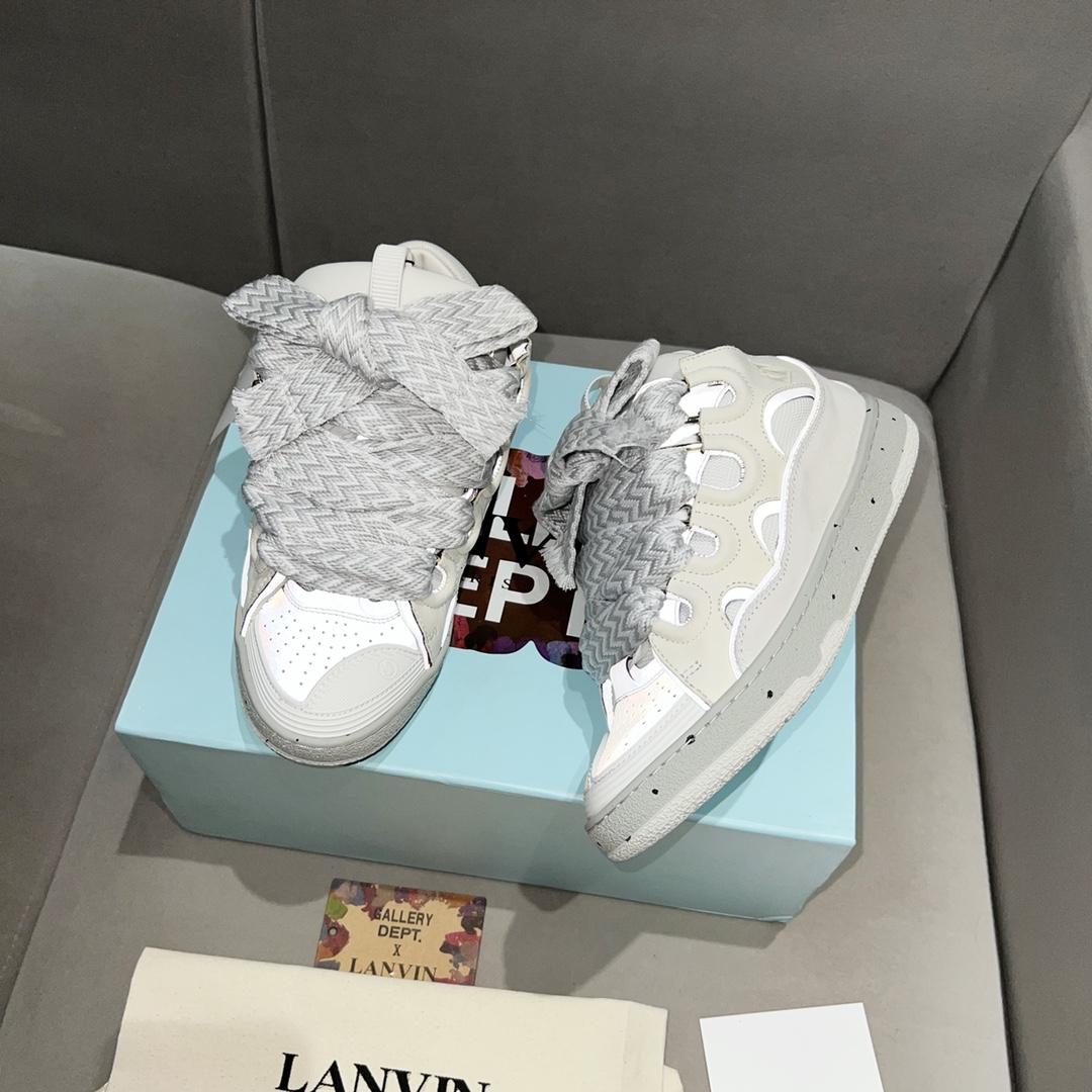 Lanvin Curb Leather Sneakers - PerfectKickZ