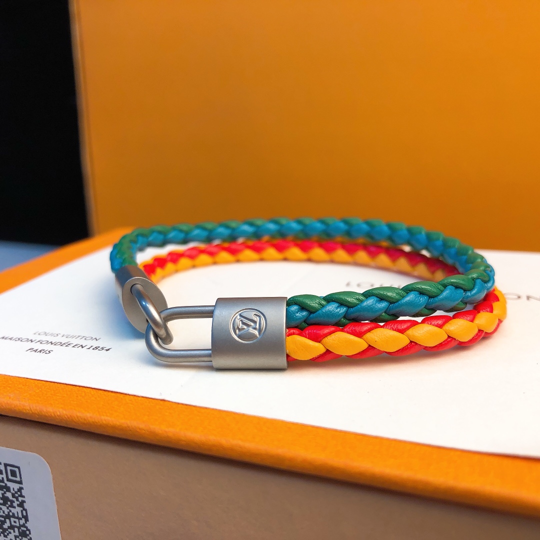 Louis Vuitto Braidlock Leather Bracelet  - PerfectKickZ
