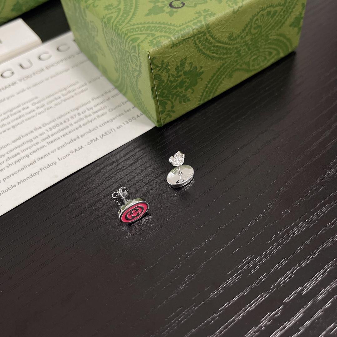 Gucci Interlocking G Enamel Earrings - PerfectKickZ