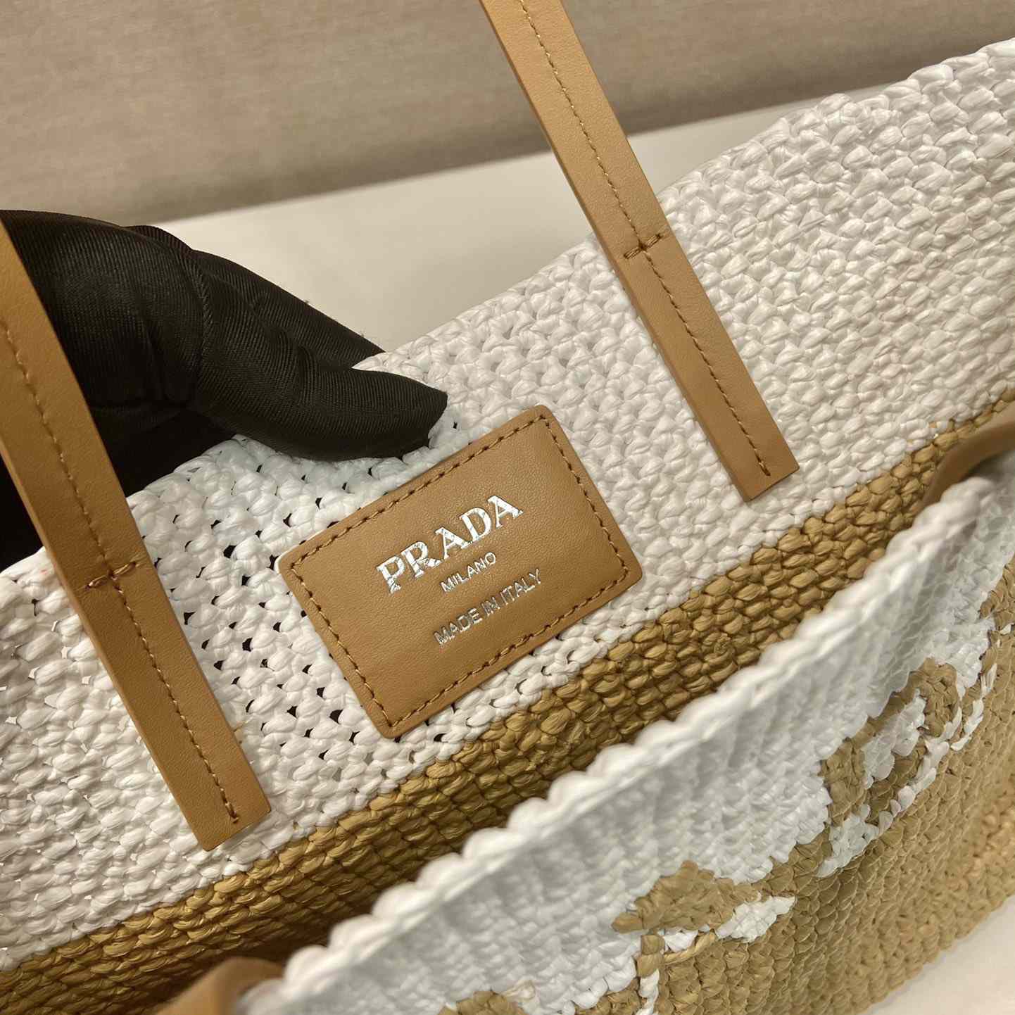 Prada Raffia Tote Bag - PerfectKickZ