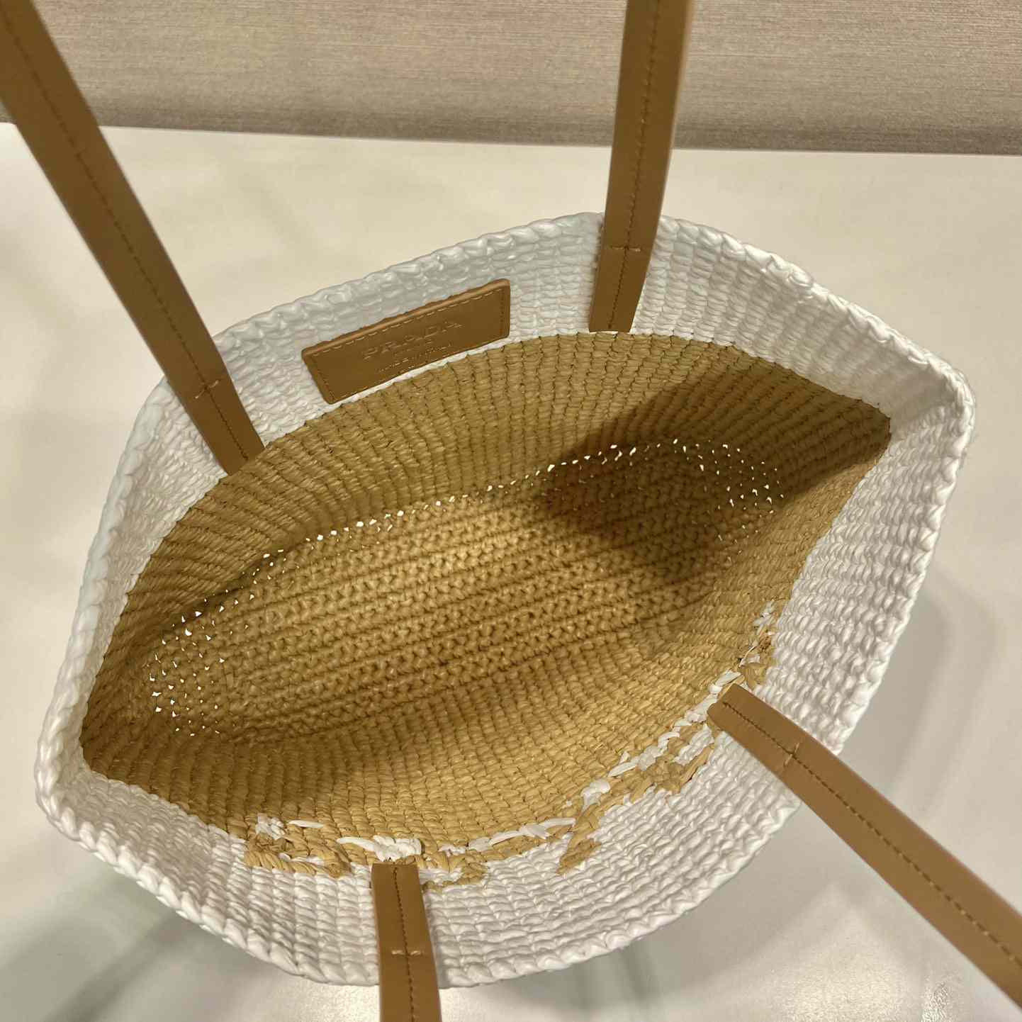 Prada Raffia Tote Bag - 