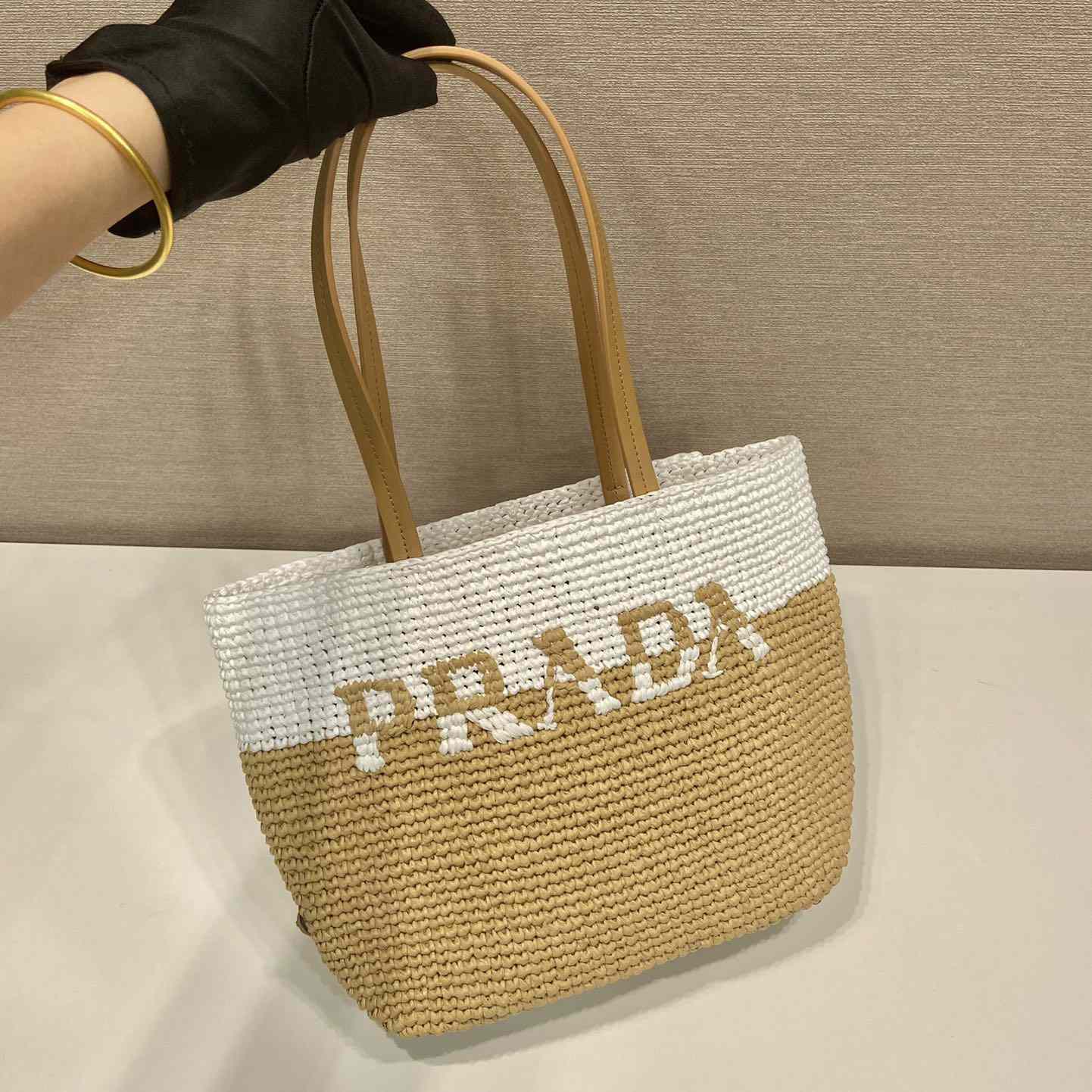 Prada Raffia Tote Bag - 