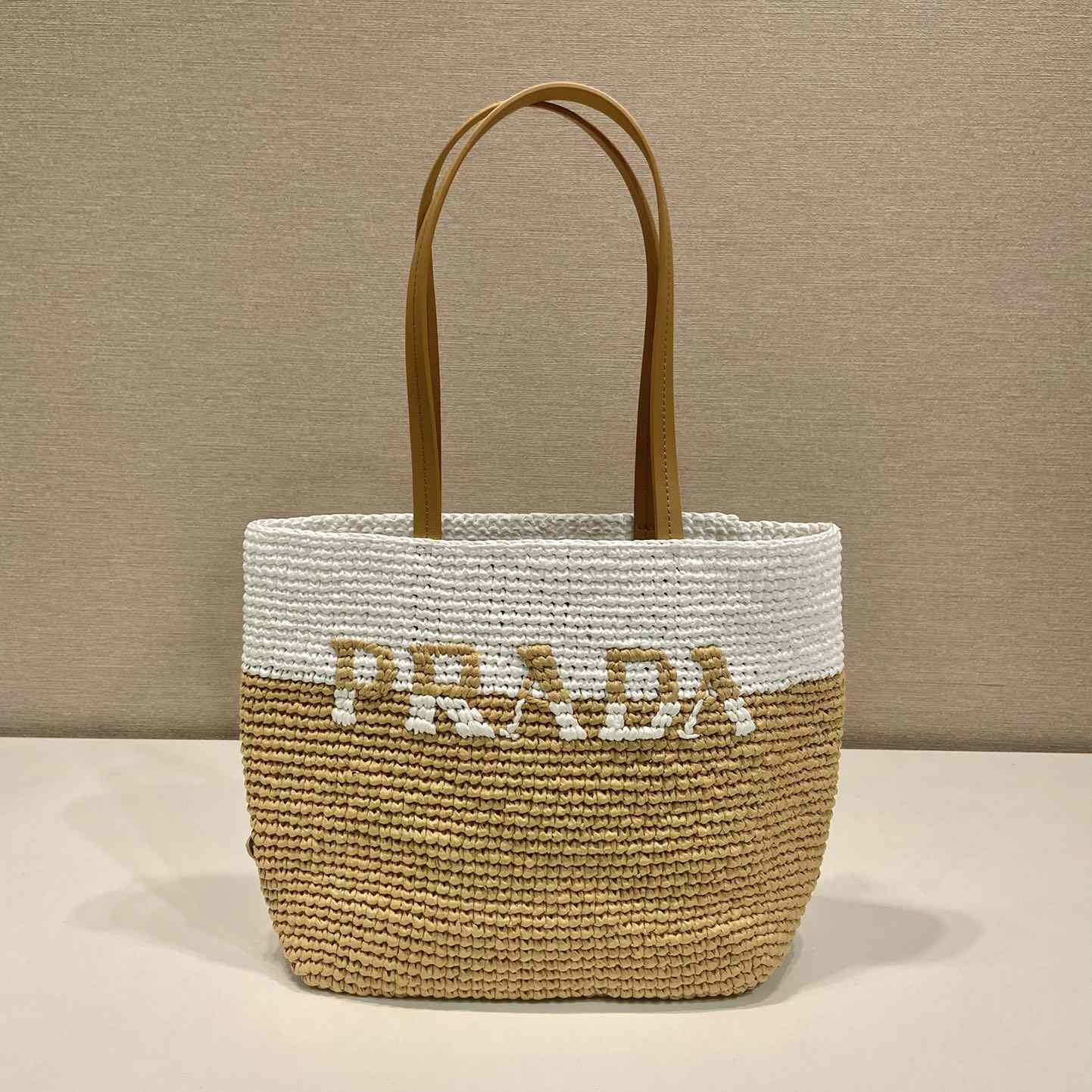 Prada Raffia Tote Bag - PerfectKickZ