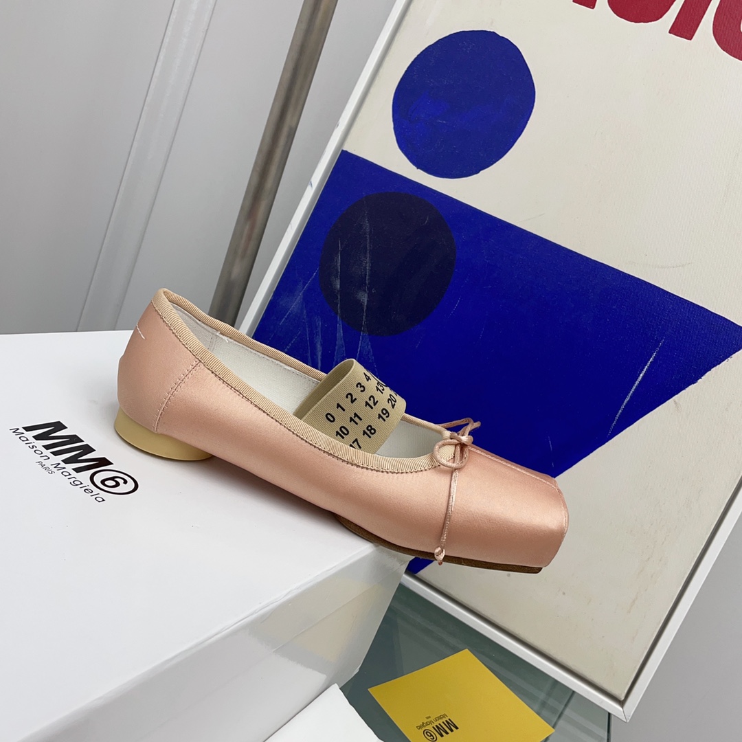 Maison Margiela MM6 Logo-strap Ballerina Shoes - PerfectKickZ
