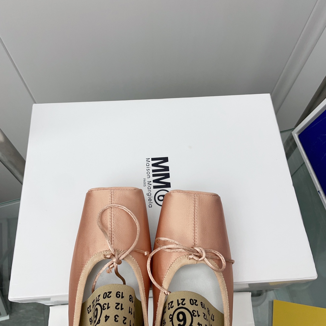 Maison Margiela MM6 Logo-strap Ballerina Shoes - PerfectKickZ