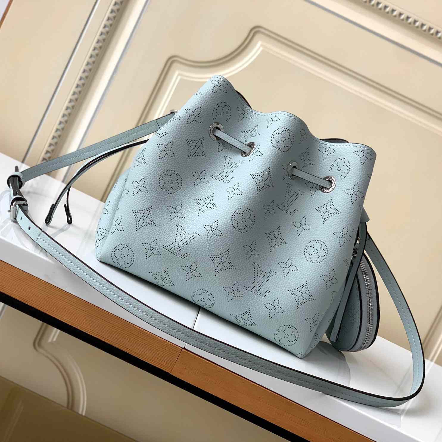 Louis Vuitton Bella Blue Denim Mahina  (19 x 22 x 14cm)    M22198 - PerfectKickZ