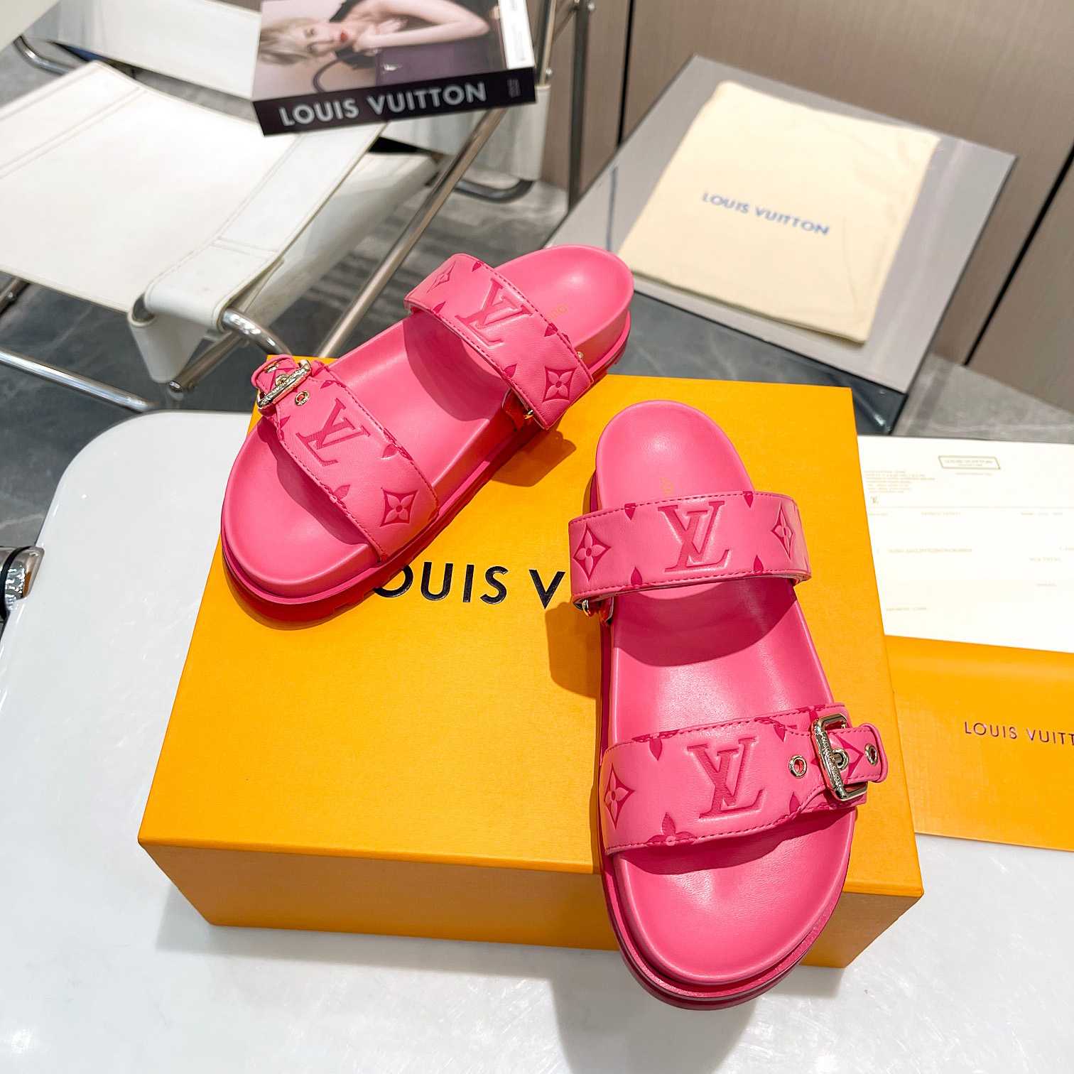 Louis Vuitton Bom Dia Flat Comfort Mule   1AB38P - PerfectKickZ