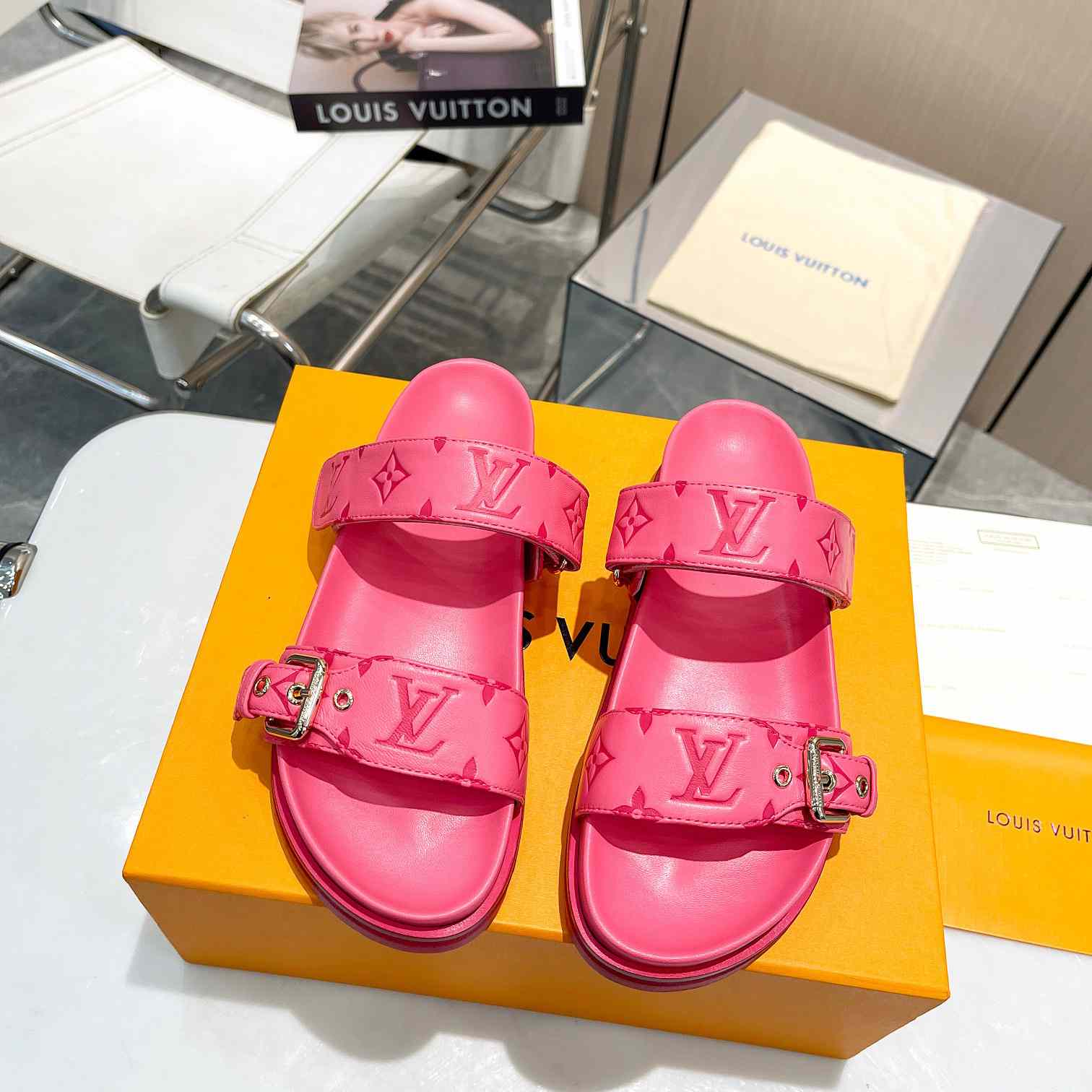 Louis Vuitton Bom Dia Flat Comfort Mule   1AB38P - PerfectKickZ