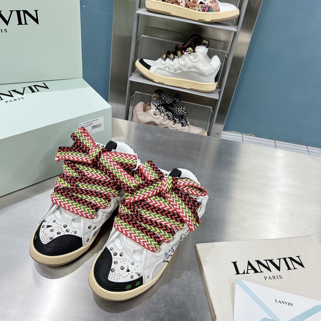 Lanvin Curb Lace Up Sneakers - PerfectKickZ