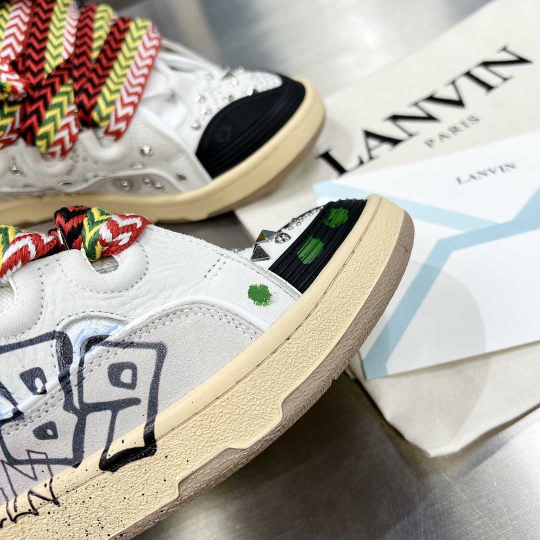 Lanvin Curb Lace Up Sneakers - PerfectKickZ