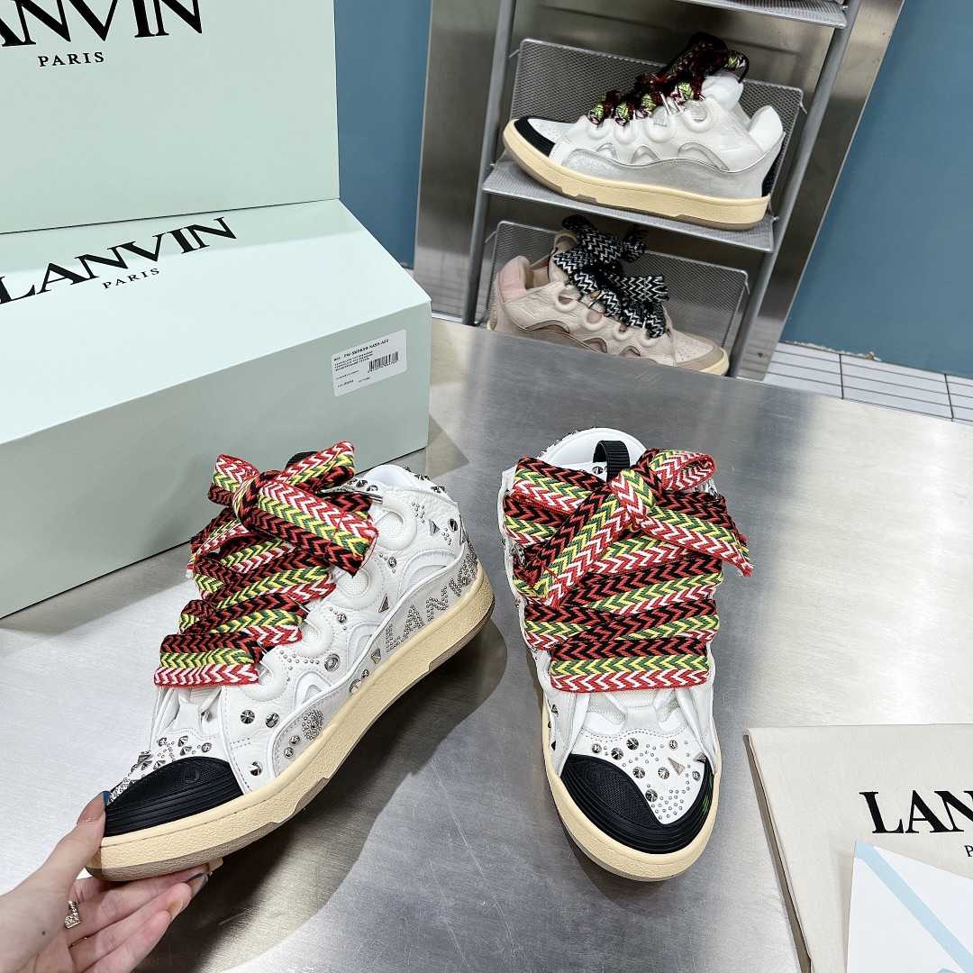 Lanvin Curb Lace Up Sneakers - PerfectKickZ