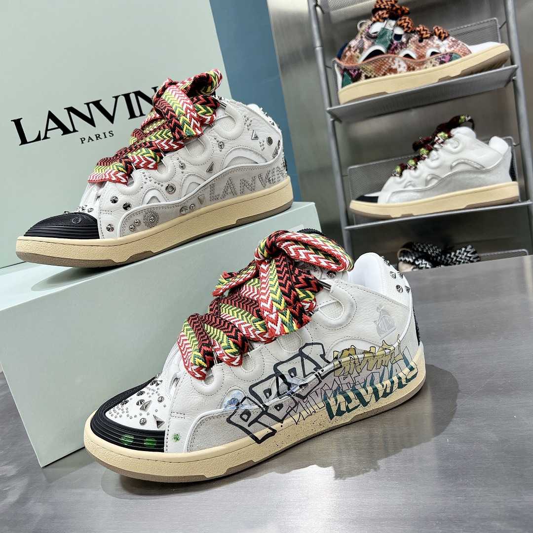 Lanvin Curb Lace Up Sneakers - PerfectKickZ