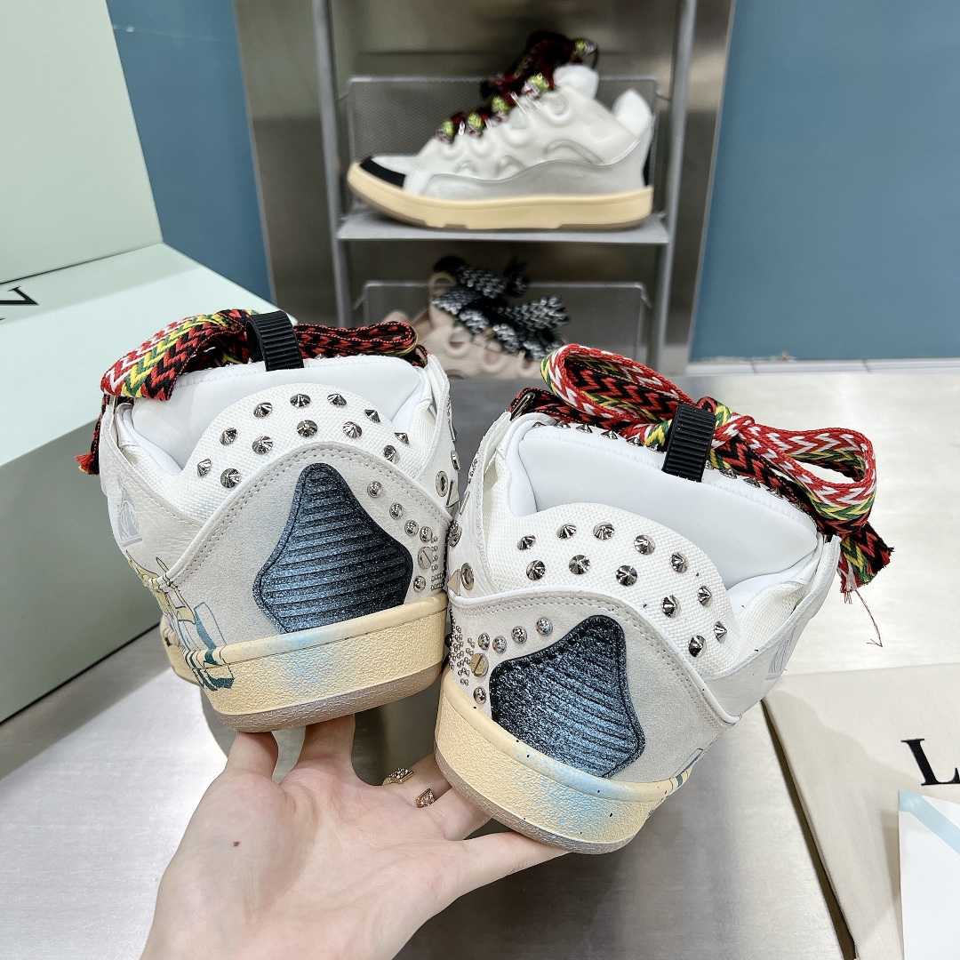 Lanvin Curb Lace Up Sneakers - PerfectKickZ