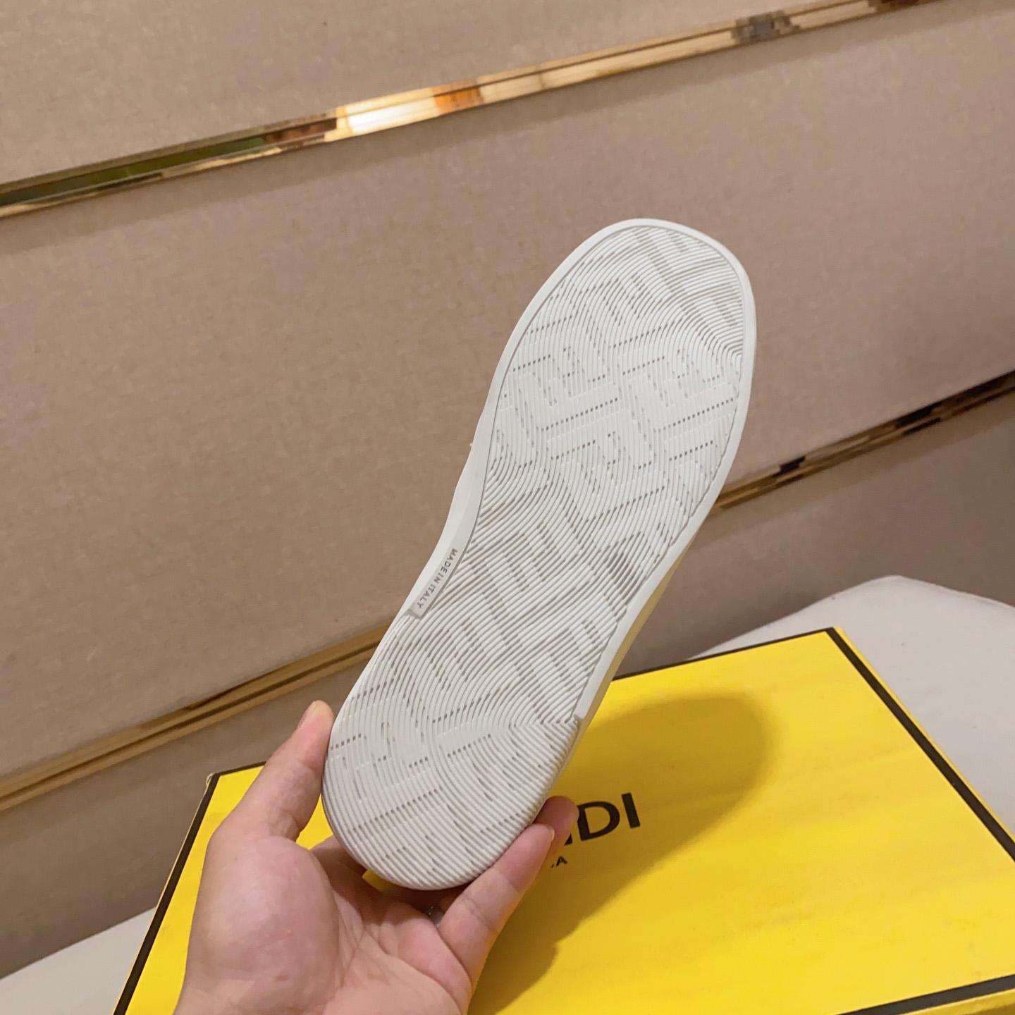 Fendi Step Gray Leather Low-tops Sneakers - PerfectKickZ