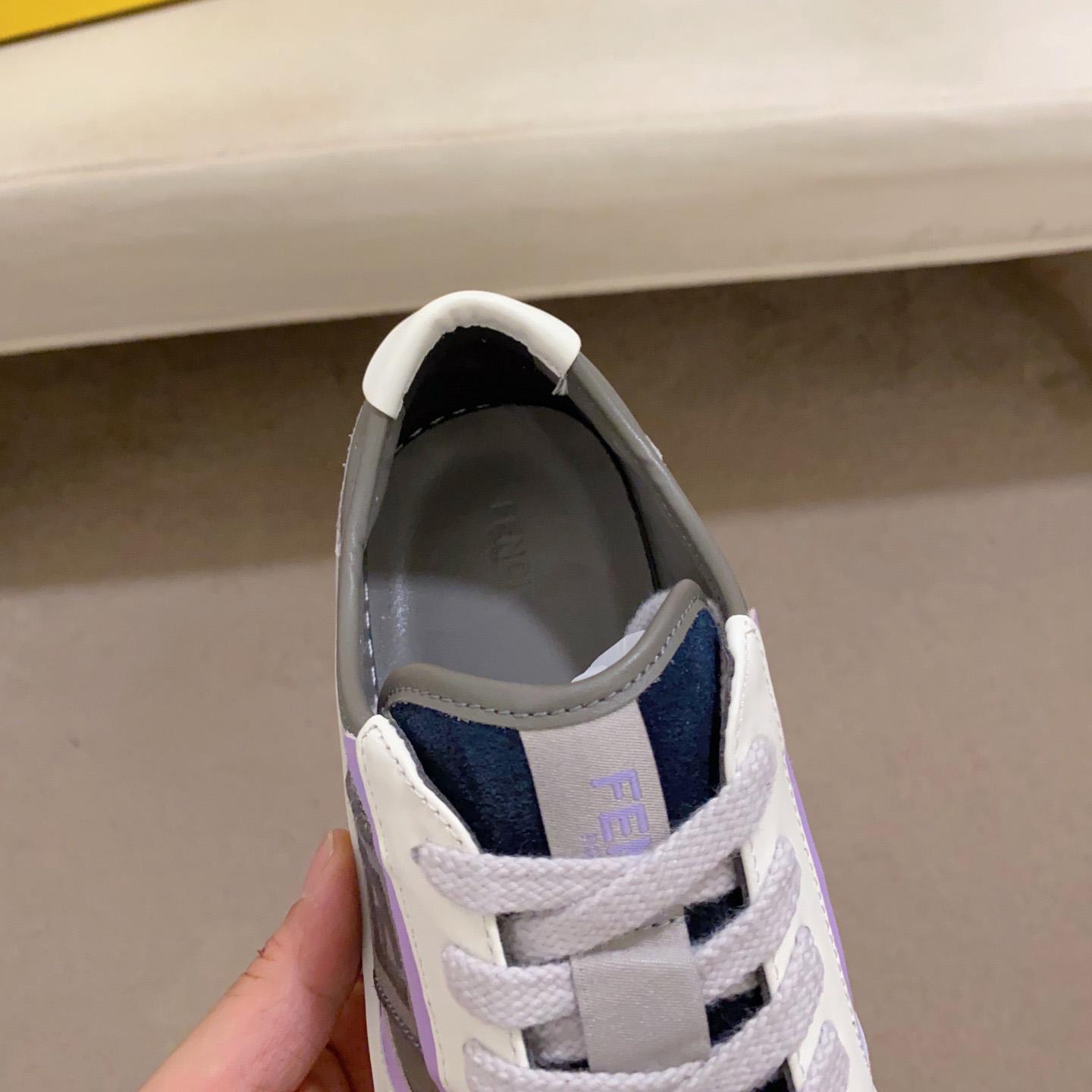 Fendi Step Gray Leather Low-tops Sneakers - PerfectKickZ