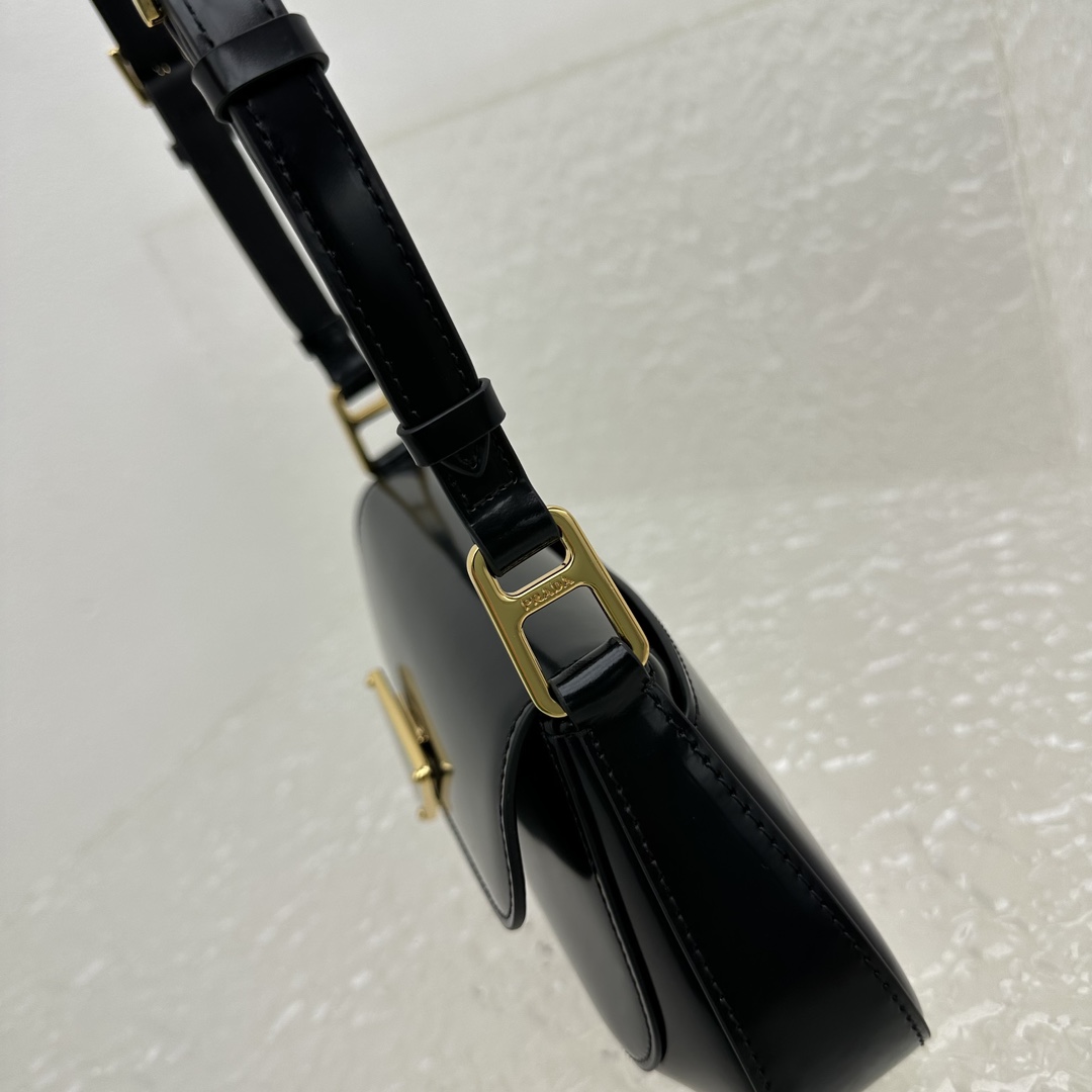 Prada Brushed Leather Shoulder Bag - PerfectKickZ