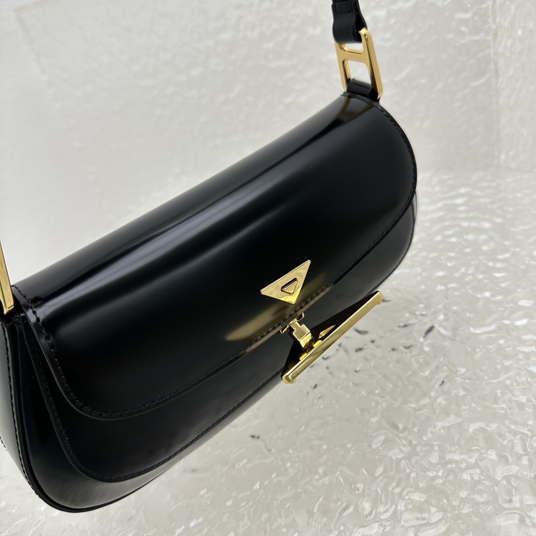 Prada Brushed Leather Shoulder Bag - PerfectKickZ