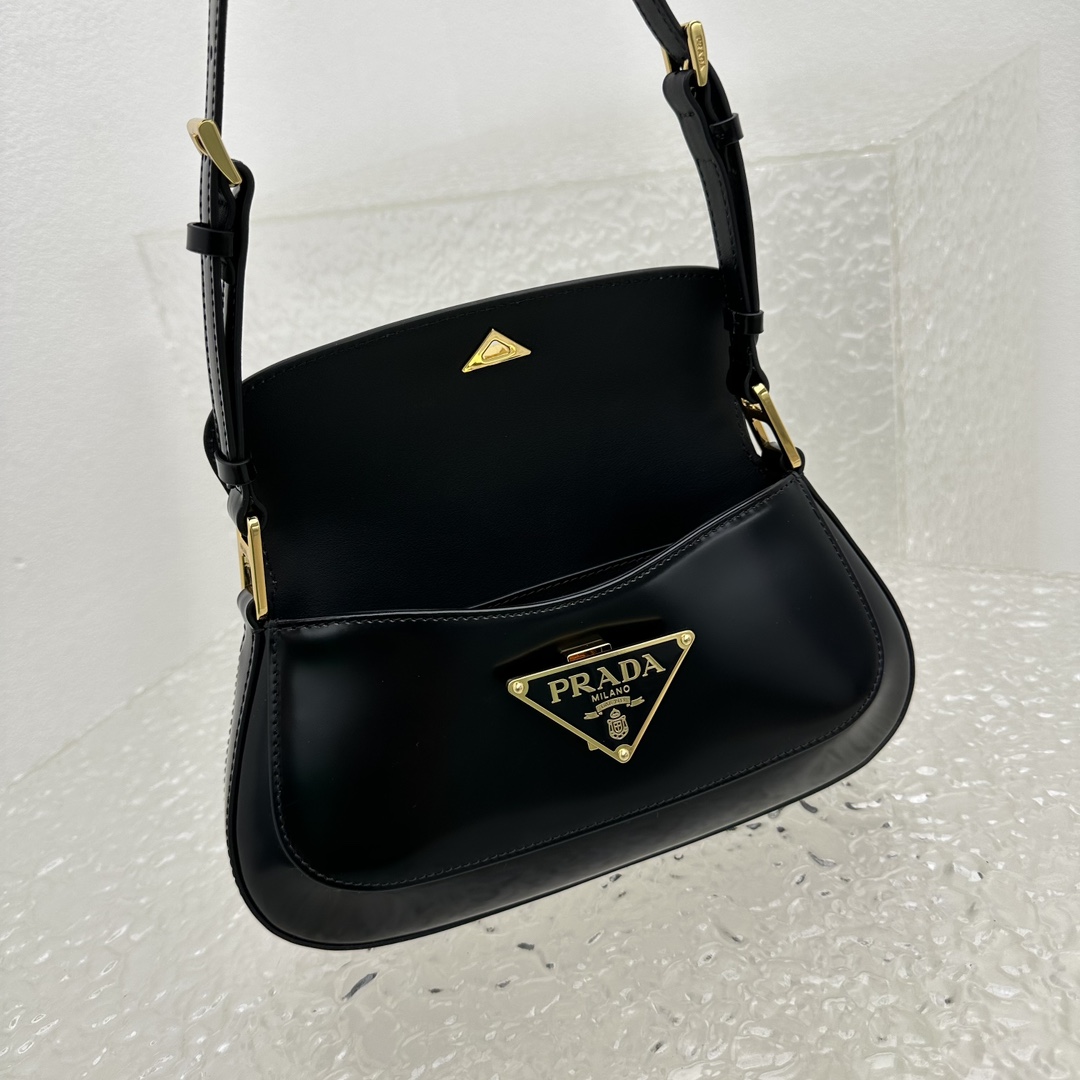 Prada Brushed Leather Shoulder Bag - PerfectKickZ
