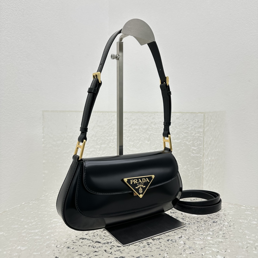 Prada Brushed Leather Shoulder Bag - PerfectKickZ