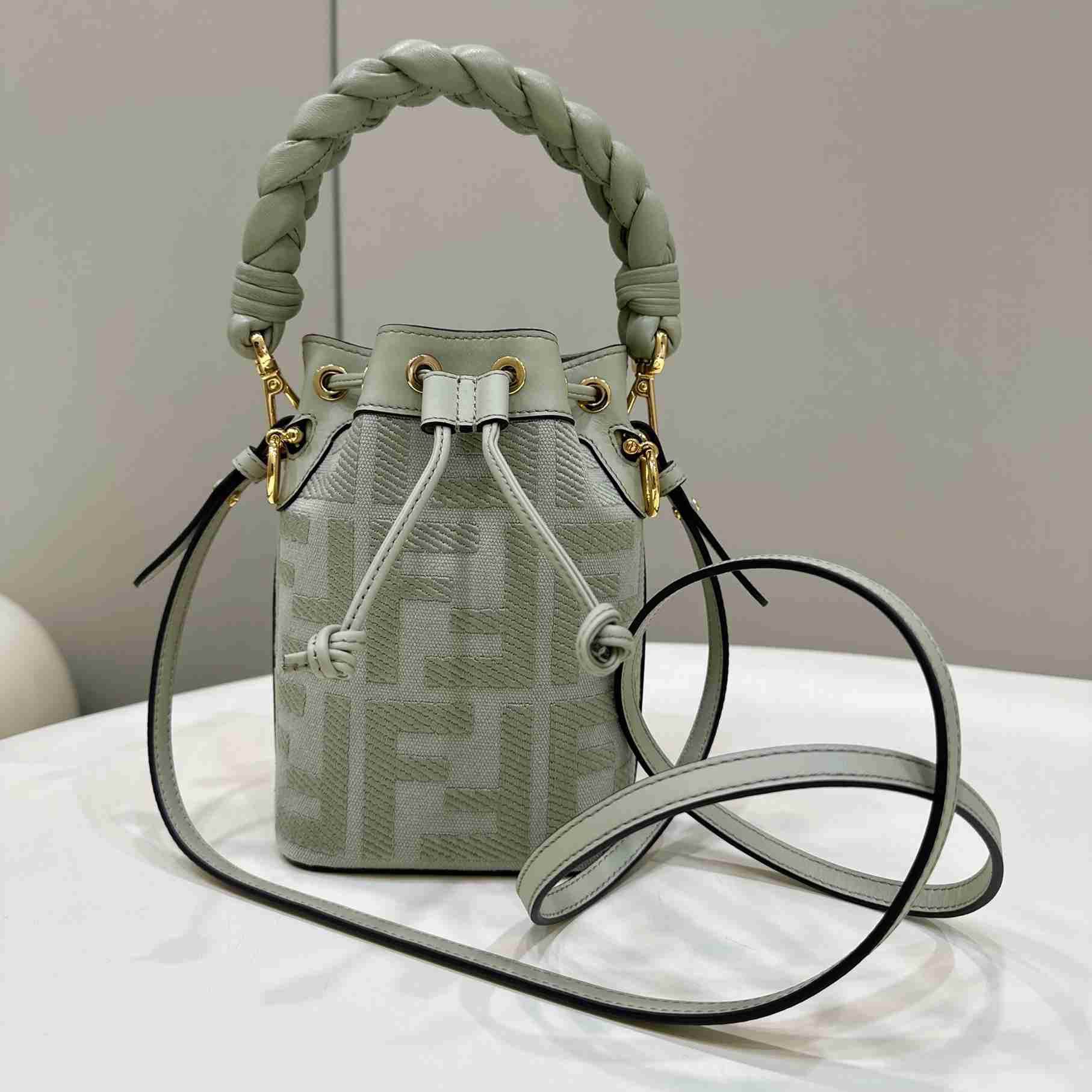Fendi Mon Tresor Light Green FF Canvas Mini-bag - PerfectKickZ