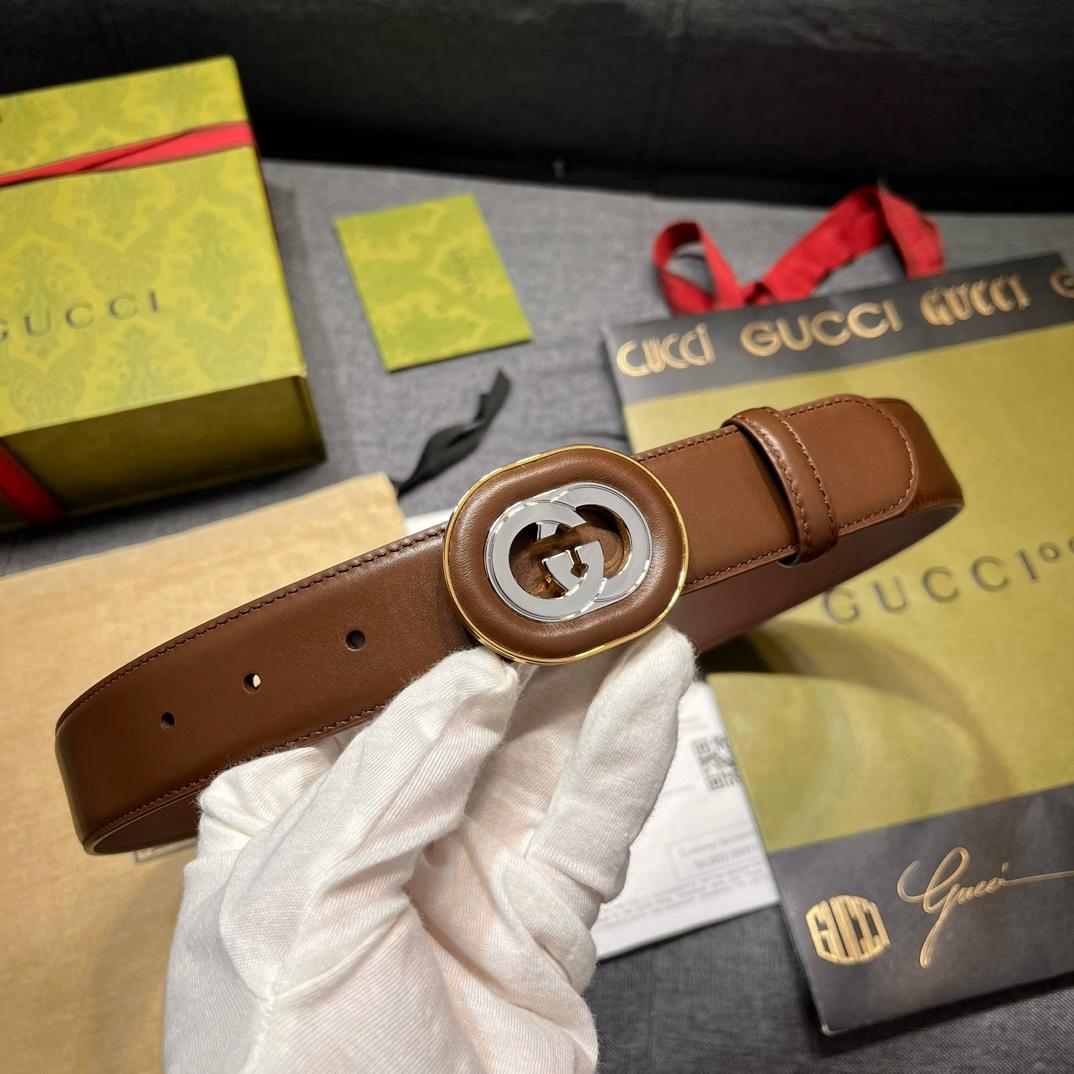 Gucci Belt With Interlocking G Buckle - 