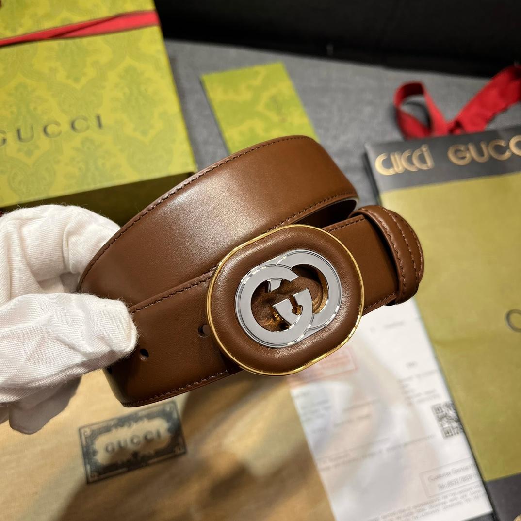 Gucci Belt With Interlocking G Buckle - 