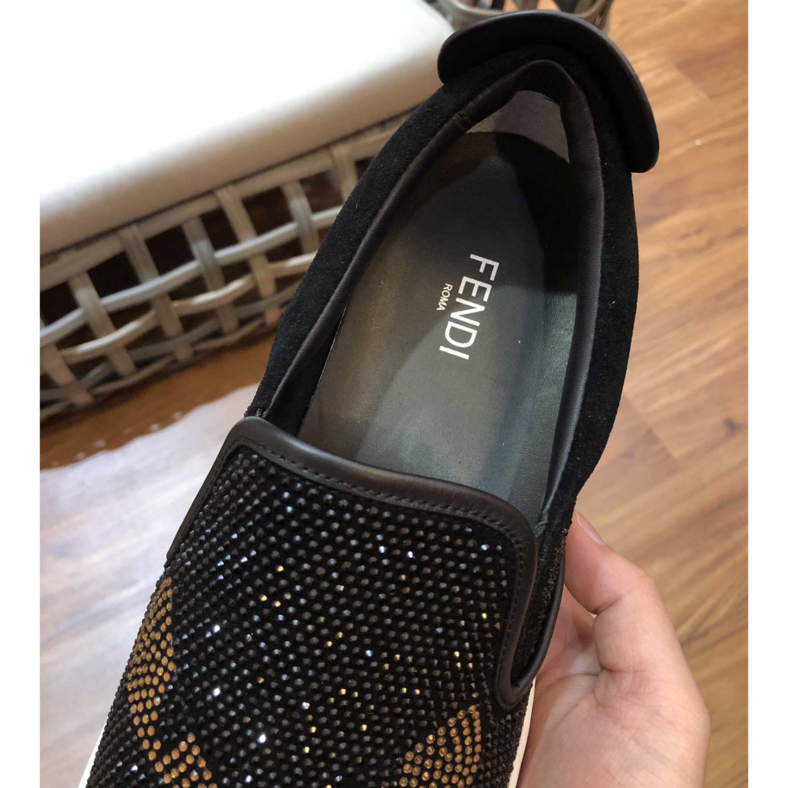 Fendi Men's Black Loafer Monster Eyes - PerfectKickZ