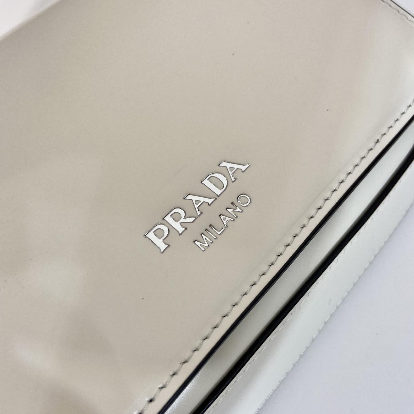 Prada Brushed Leather Mini-bag With Shoulder Strap - PerfectKickZ