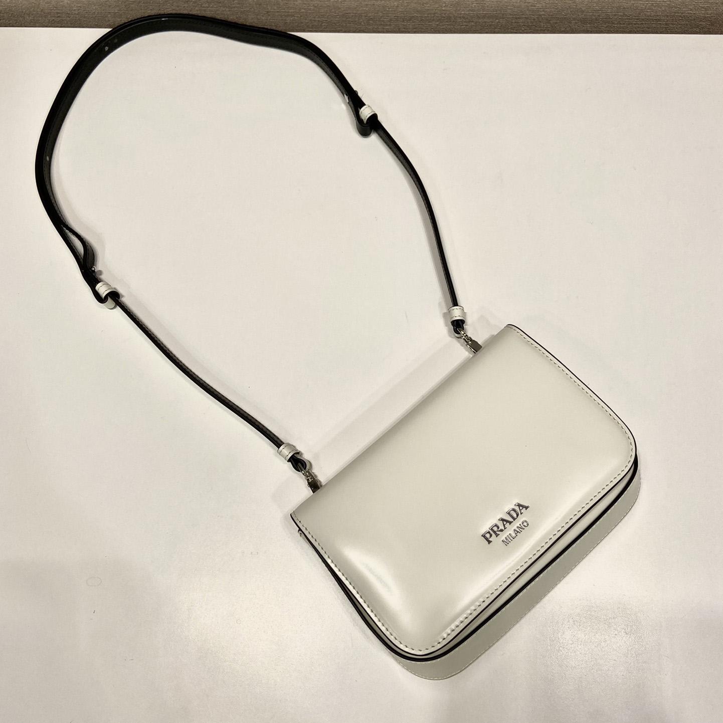 Prada Brushed Leather Mini-bag With Shoulder Strap - PerfectKickZ