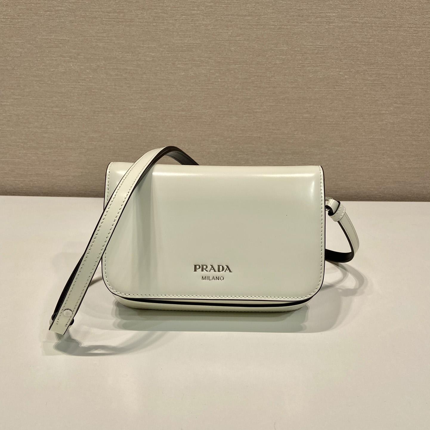 Prada Brushed Leather Mini-bag With Shoulder Strap - PerfectKickZ
