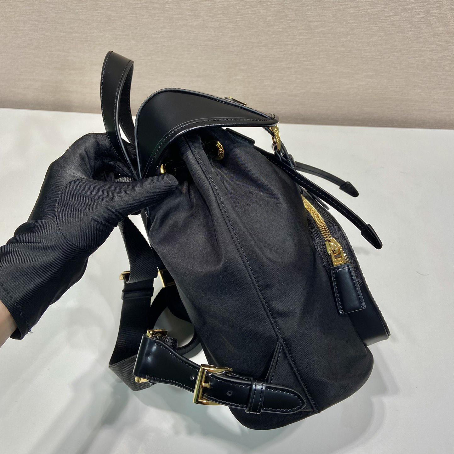 Prada Re-Nylon And Brushed Leather Backpack - PerfectKickZ