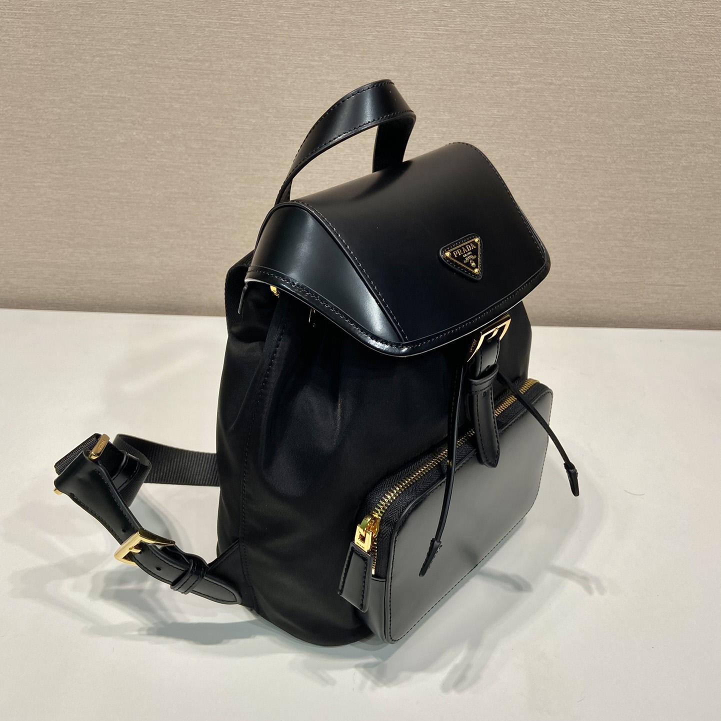Prada Re-Nylon And Brushed Leather Backpack - PerfectKickZ