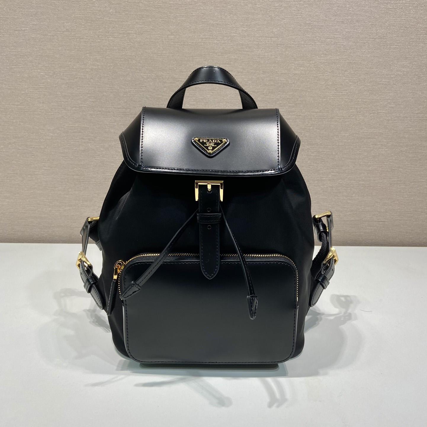 Prada Re-Nylon And Brushed Leather Backpack - PerfectKickZ