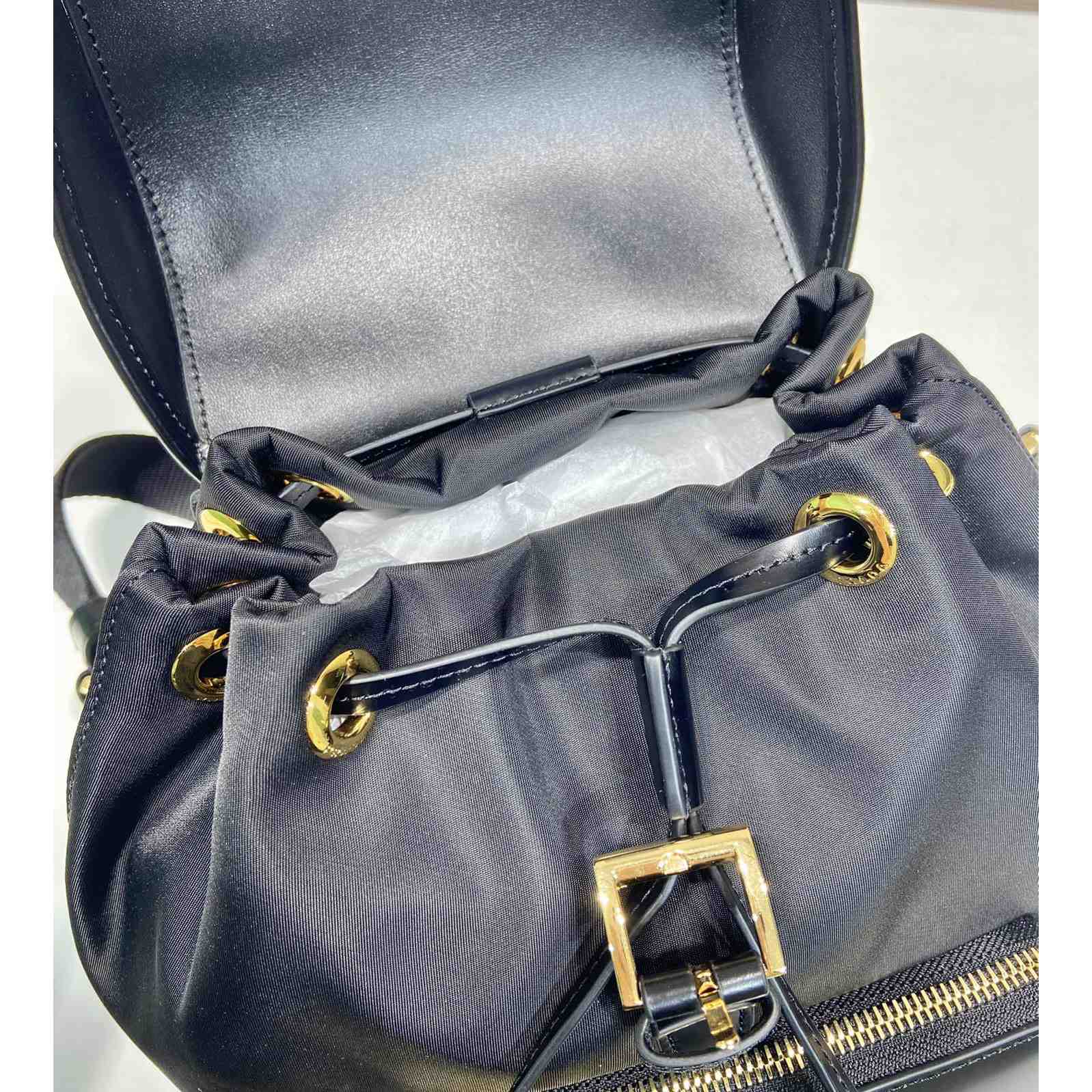 Prada Re-Nylon And Brushed Leather Backpack - PerfectKickZ