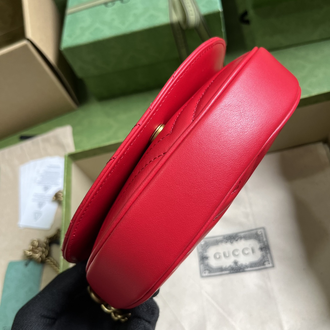 Gucci GG Marmont Matelasse Chain Mini Bag (20x 14.5x 4cm) - PerfectKickZ